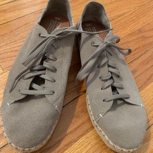 TOMS Womens Lena Desert Taupe Suede Sneakers Sz 9